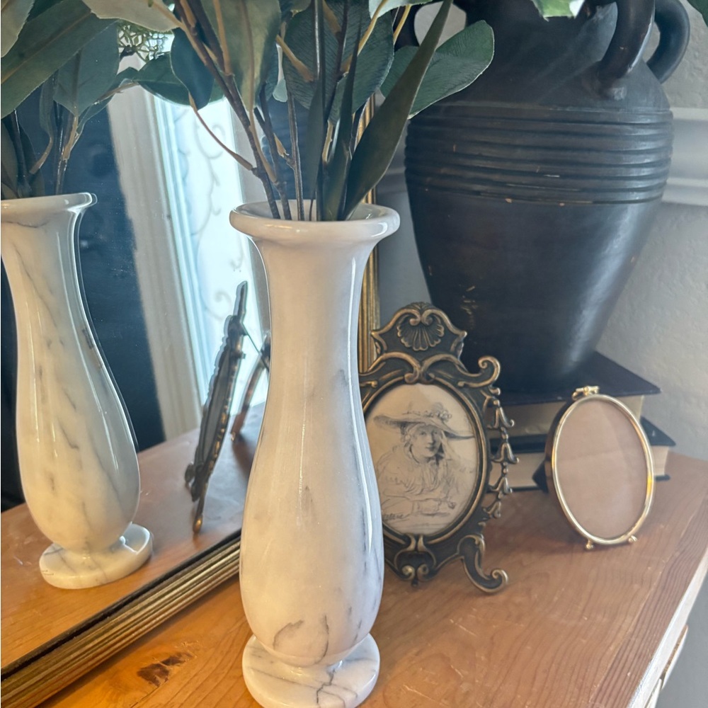 Elegant White Marble Vase